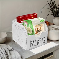 Boîte à épices en bois rustique avec séparateurs pour l'organisation du garde-manger