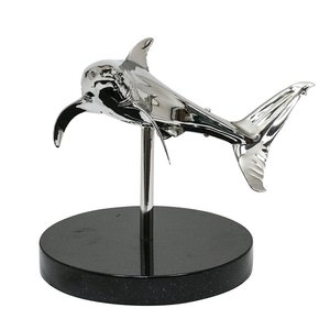 Gran tamaño de la vida de acero inoxidable Hai-Skulptur Escultura De <span class=keywords><strong>Tiburon</strong></span> colgante gran tiburón blanco pared arte escultura estatua para la venta - Product Image 6