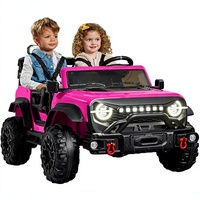 Voiture électrique pour enfants Muse Origin 24V 2 places, alimentée par batterie, avec capacité de 132 lb, contrôle parental, lumières LED, rose vif, ABS
