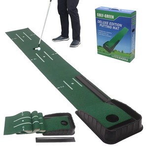 Tappetino da Golf per Allenamento Putting a Foro Singolo, Stile Mini, per Pratica Indoor, con Stampa in Poliestere, per Sport Golfistici - Product Image 1