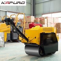 Rouleau compresseur manuel 600 mm pour la construction routière et le pavage d'asphalte, 30 kN, Honda GX270, 530 kg