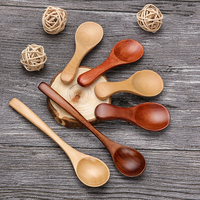 En gros En Vrac Pas Cher Petit Thé Mini Solide Fait À La Main Soupe Acacia Cuillère En Bois pour Confiture Espresso Cuillère En Bois Cuillère