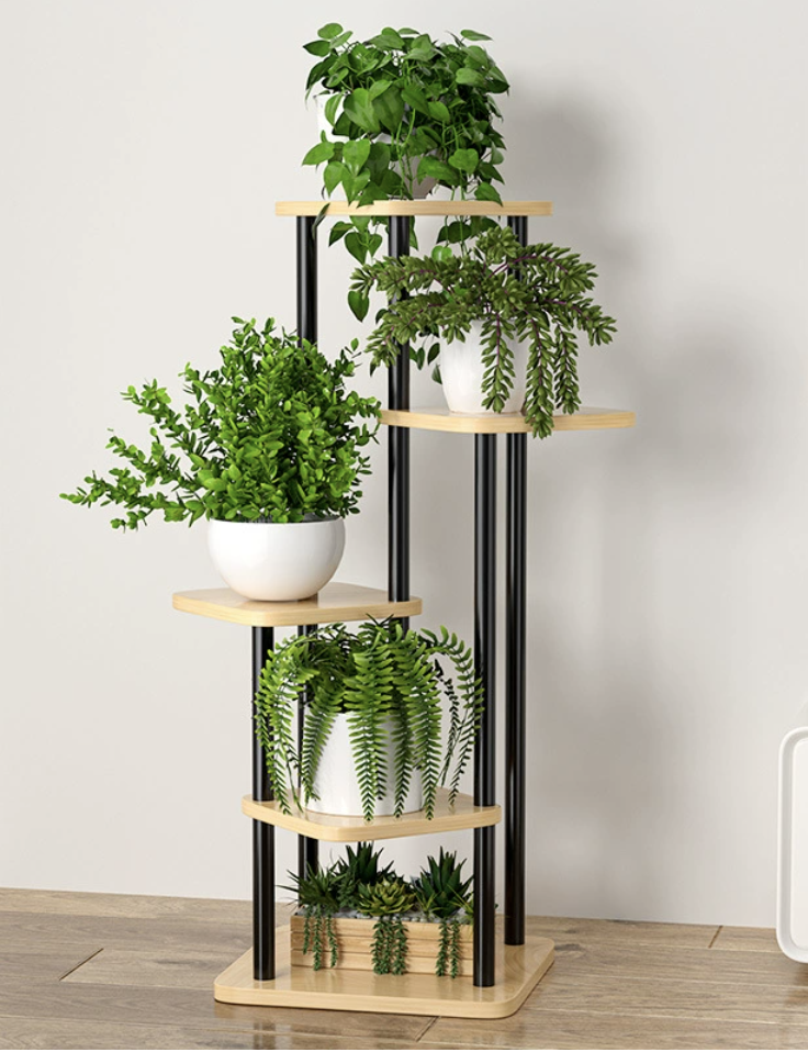 Cadre noir + noyer clair