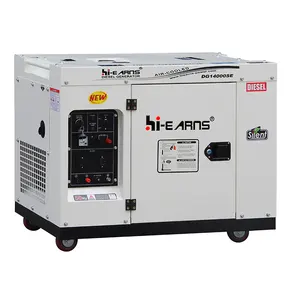 Harga Generator Diesel Inverter Seluler Fase Tunggal Hiearns 8KW 10KW 12KW 50HZ 3000Rpm 220V