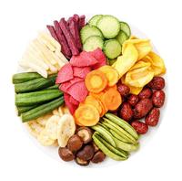 Gemengde Groente Fruit Chips Vf Gedehydrateerd Fruit Groenten Chips 1.5Kg Pakket Knapperig Gevriesdroogd Fruit