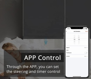 Tuya, interruptor Bluetooth, sala de estar de lujo, persianas enrollables verticales, Motor tubular eléctrico, Receptor incorporado, Oficina de aluminio - Product Image 4