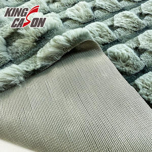 โรงงานคิงเคสัน ผ้าขนกระต่ายลายกระดองเต่าสีเขียวและสีน้ำตาล ผลิตจากเส้นใยโพลีเอสเตอร์ <span class=keywords><strong>100</strong></span>% แบบแจ็คการ์ด สำหรับตัดเย็บเสื้อผ้า - Product Image 6