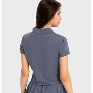 Polo de manga corta ecuestre refrigerado por agua para mujer, camisa ligera para montar a caballo de secado rápido - Product Image 6