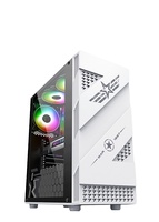 USB3.0 HD Audio RGB Aluminum Alloy Mid Tower Gaming Computer Case White 7 Expansion Slots Supports ATX/MATX/ITX Side Panel