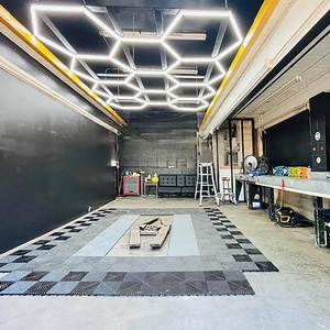 Led hình lục giác 3 nhà để xe ánh sáng mặt dây chuyền Chi Tiết Đèn 5 mảnh 10ft x 22ft lịch thi đấu tổ ong đèn 640W Led hình lục giác ánh sáng - Product Image 4