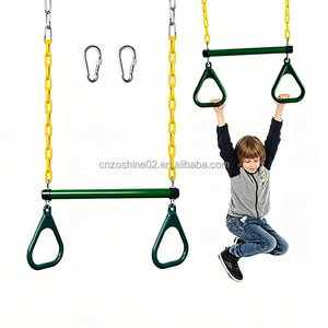 Zoshine - Vente flash : Accessoires de terrain de jeu pour enfants - Barre de trampoline avec anneaux et chaîne robuste pour la sécurité des enfants - Product Image 1