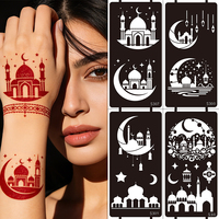 Nouvelles pochoirs de tatouage temporaires en papier blanc, motif indien ajouré, pour l'art corporel, sexy, imperméables, petits modèles de tatouage