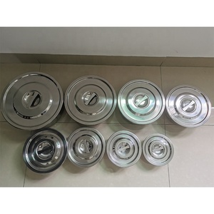 Ensemble de 8 <span class=keywords><strong>casseroles</strong></span> en acier inoxydable pour cuisines à induction, cuisines indiennes, avec couvercles - Product Image 3