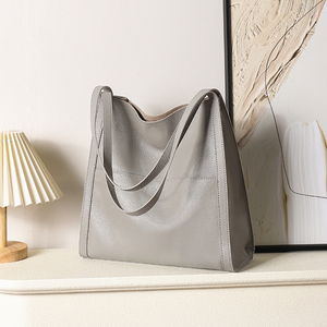 Bolso de Hombro de Cuero Genuino de Alta Calidad 2025, Bolso Tipo Cubo de Gran Capacidad para Mujer - Product Image 5