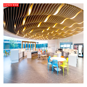 Pannello a Soffitto in Alluminio 3D Ondulato Moderno, Ignifugo, Impermeabile, Fonoassorbente, Resistente al Fuoco, per Controsoffitti Metallici - Product Image 2