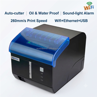Impresora Térmica de Recibos para Restaurantes, 80mm, USB+BT+LAN+WIFI, Impresora de Punto de Venta ESC/POS, Compatible con Windows/Linux/MAC OS