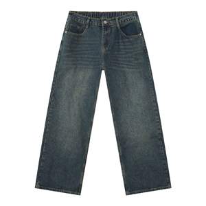 Jeans en gros en denim selvedge, coupe baggy empilée, streetwear premium pour homme, vintage, épais, RAW BLACK JAPANESE DENIM JEANS - Product Image 2