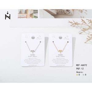 Tobillera de acero inoxidable con colgante de Tauro para mujer, joyería de moda - Product Image 1