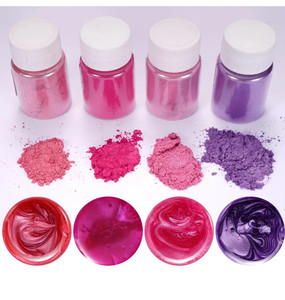 Pigment nacré Aurora, pigment nacré lustré, poudre de couleur mica, violet Aurora - Product Image 3