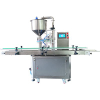 Machine de remplissage automatique de piston de pâte à une tête d'écran tactile avec l'alimentation matérielle automatique pour l'usine cosmétique de produit de base