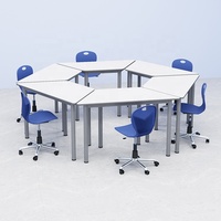 Meubles scolaires, table d'activités simple en bois, table d'étude triangulaire, table d'élève