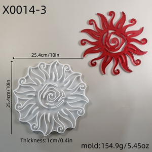 Moules de coulée en résine faits à la main bricolage Ins Style Silicone outils de bureau tournesol flamme et X0014-3 ensemble de moules pour la décoration de gâteau - Product Image 4
