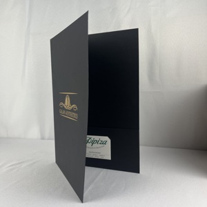 Servicio de impresión OEM <span class=keywords><strong>A2</strong></span> A3 A4 A5 <span class=keywords><strong>A6</strong></span> Carpeta de presentación de cartón blanco azul personalizada Carpeta personalizada con logotipo con bolsillo - Product Image 5