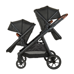 Poussette double de luxe OEM ODM pour bébés et tout-petits, pliable et portable, pour jumeaux, avec planche de marche intégrée - Product Image 3