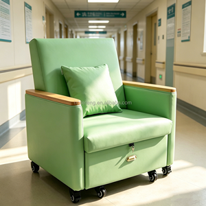 Canapé-lit pliable pour chambre d'hôpital, chaise VIP pour soins médicaux et soins aux personnes âgées, canapé multifonctionnel durable - Product Image 2