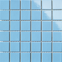 Mosaïque de piscine de haute qualité, design ligne d'eau bleue, pour projets de villas, hôtels et cours, antidérapante