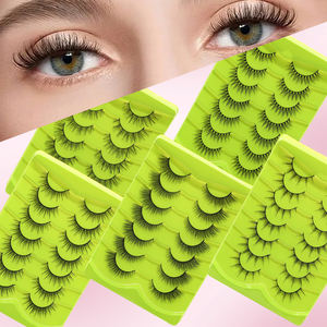 売れ筋7ペアアニメコスプレ手作り3Dフェイクミンクまつげエクステンションフルストリップまつ毛ソフトバンド人工毛 - Product Image 2