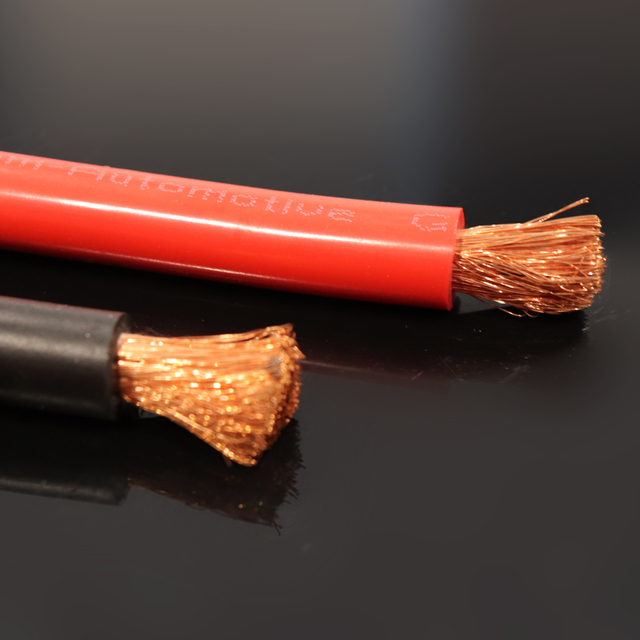 Battery Cable 25 35 50 70 95 mm 1/0 2/0 Awg Gauge Black Red High Temperature Resistance Flexible Welding Cable