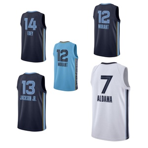 Nouveau <span class=keywords><strong>maillot</strong></span> de basket-ball de haute qualité Memphis, logo cousu, <span class=keywords><strong>maillot</strong></span> brodé, <span class=keywords><strong>maillot</strong></span> personnalisé avec logo - Product Image 1
