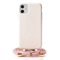 Étui de téléphone antichoc en TPU souple de haute qualité, style Ins, avec cordon réglable pour port croisé, personnalisable avec logo, pour collier ou tour de cou