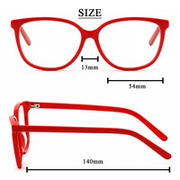 Montures de lunettes optiques vintage œil de chat en acétate, monture complète, sans correction, multicolores, avec logo personnalisé