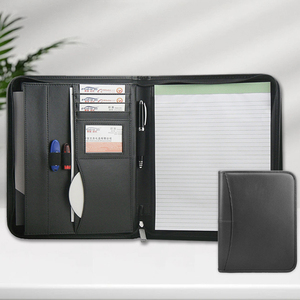 Custom Logo PU Leather A4 Business <strong>Portfolio</strong> Bag Customizable Digital Printing Office School Use New Fashion Document <strong>Folder</strong> - Product Image 1