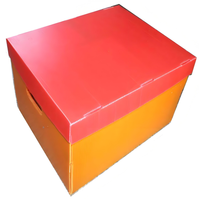 Fabricant de caisse de stockage pliable en plastique Coroplast Boîte de circulation creuse pliable en PP ondulé avec couvercle amovible