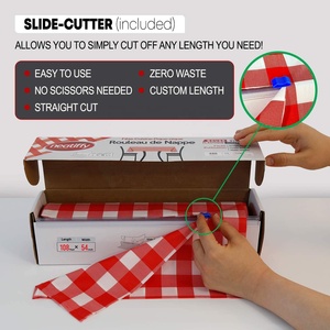 <span class=keywords><strong>Polka</strong></span> Dot In Nhựa Khăn Trải Bàn Cuộn Chống Nước Bền Nhựa Bảng Bìa Cuộn Với Dễ Dàng Sử Dụng An Toàn Cutter - Product Image 3