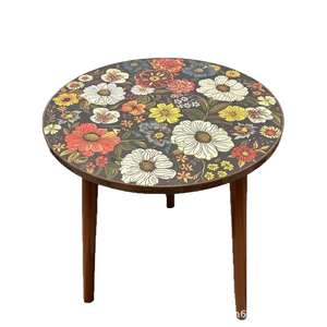Popular Mandala Solid Wood Modern Coffee <b>Table</b> for <b>Small</b> Spaces Bedroom Living Room or <b>Bedside</b> <b>Table</b> - Product Image 1