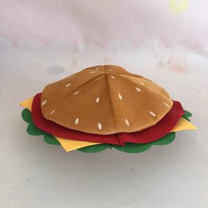 Topi Hamburger dewasa, hiasan kepala Burger, kostum pesta makanan cepat untuk dewasa, topi permainan peran gila Halloween untuk remaja - Product Image 3