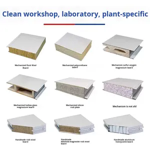 Tô Châu của nhà sản xuất số lượng lớn 50mm màu thép tấm bánh <span class=keywords><strong>sandwich</strong></span> chất lượng tuyệt vời thanh lọc đá len cơ chế tấm - Product Image 4