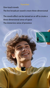 Microphone Lavalier sans fil professionnel K50 pour extérieur, anti-vent, avec boîtier de charge 3,5 mm, double Type-C et Lightning - Product Image 4