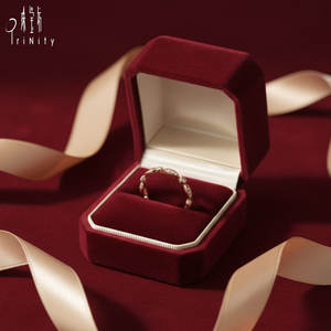 Ventes chaudes, design moderne, vente rapide, bague empilable populaire, or rose 18 carats, bijoux européens, diamant naturel, bague empilable pour femme - Product Image 3