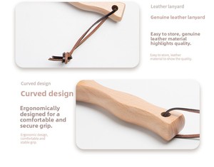 Brosse à vêtements en bois personnalisable avec logo, en hêtre naturel, poils doux en crin de cheval, durable, pour nettoyer les vêtements et éliminer les peluches - Product Image 4