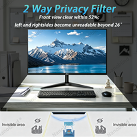 Filtre de confidentialité PET Premium anti-espion, anti-reflets, réduction de la lumière bleue, anti-traces de doigts, film lavable pour moniteur de bureau 23,8 pouces 16:9