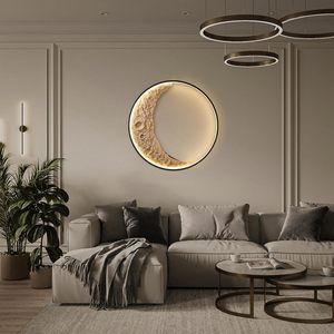 Lampe murale LED moderne nordique Décoration intérieure Lampe de chevet lune Chambre à coucher Lampe murale intérieure Salle de bain Salon Lampe murale <span class=keywords><strong>Allée</strong></span> Couloir - Product Image 1