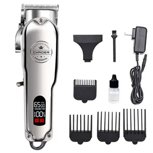New Designed Metal Low Noise Cordless Portable Safety Professional Wireless Hair Shaver Clipper And Trimmers For Home