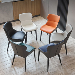 <span class=keywords><strong>Chaise</strong></span> en cuir de luxe la plus populaire pour salle à manger, design moderne et minimaliste, idéale pour hôtel, restaurant, loisirs, confortable et moelleuse - Product Image 4