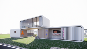 40ft container di động văn phòng/nhà hàng Apple Pod tòa nhà văn phòng biệt thự nhà bệnh viện ngoài trời hội thảo thép Sandwich Panel - Product Image 6