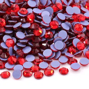 JC Hot Fix Rhinestones Bulk High Quality Ss12 Ss16 Ss30 Light Siam Hot Fix Rhinestones For Jewelry Making